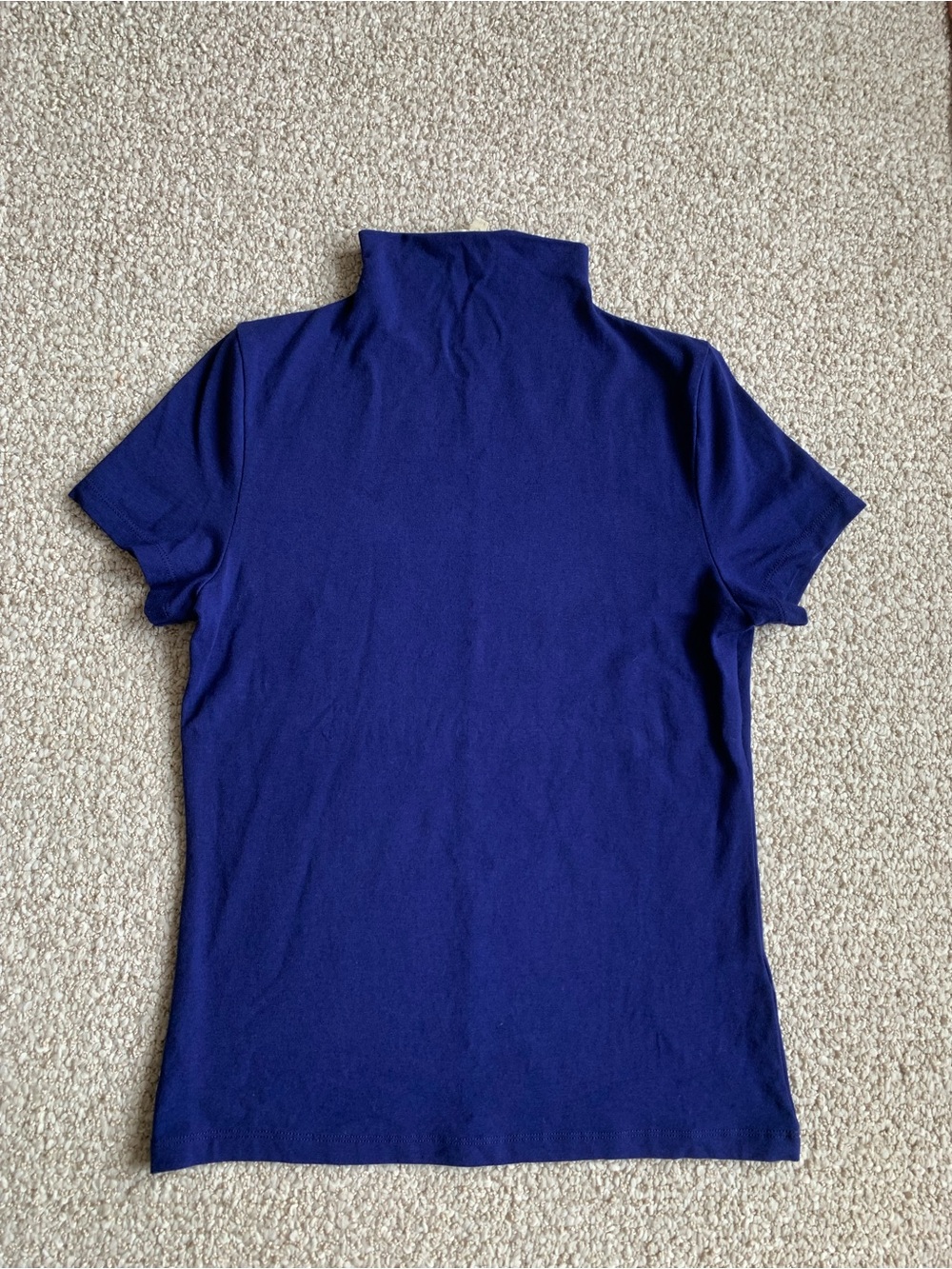 Madewell Navy Cap-Sleeve Mock Neck Top